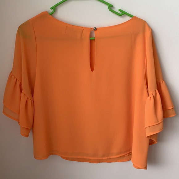 orange cropped shirt - Picture 2 of 3